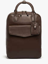 Sac  Dos Business Flandres 1 Compartiment Cuir Etrier Marron flandres EFLA8271