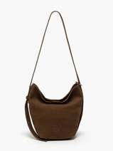 Sac Bandoulire Cavalier Nubuck Cuir Etrier Marron cavalier nubuck ECAN126S