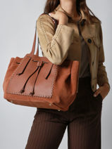 Sac Port paule Brumby Etrier Marron brumby EBRU150L-vue-porte