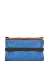 Leather Coin Purse With Elastic Band Etrier Blue bandit manchot f EBM121