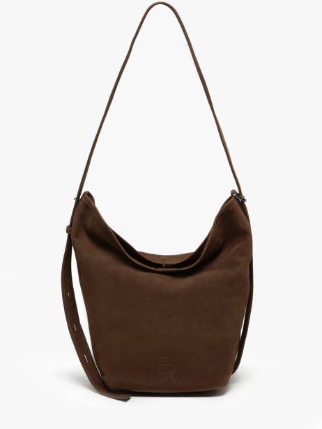 Sac Bandoulière Cavalier Nubuck Cuir Etrier Marron cavalier nubuck ECAN126M